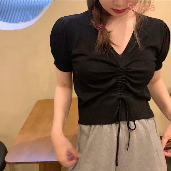 Áo Sơ Mi Tay Ngắn Phồng Dáng Rộng Thời Trang Mùa Hè Cho Nữ