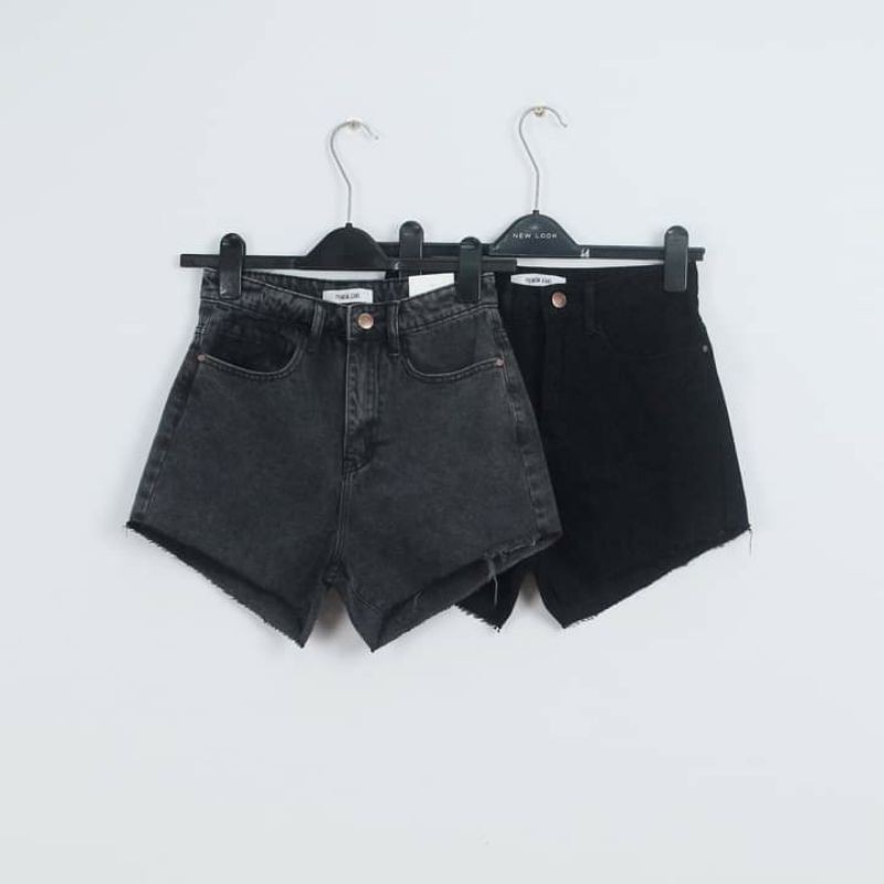 quần short jean lưng cao