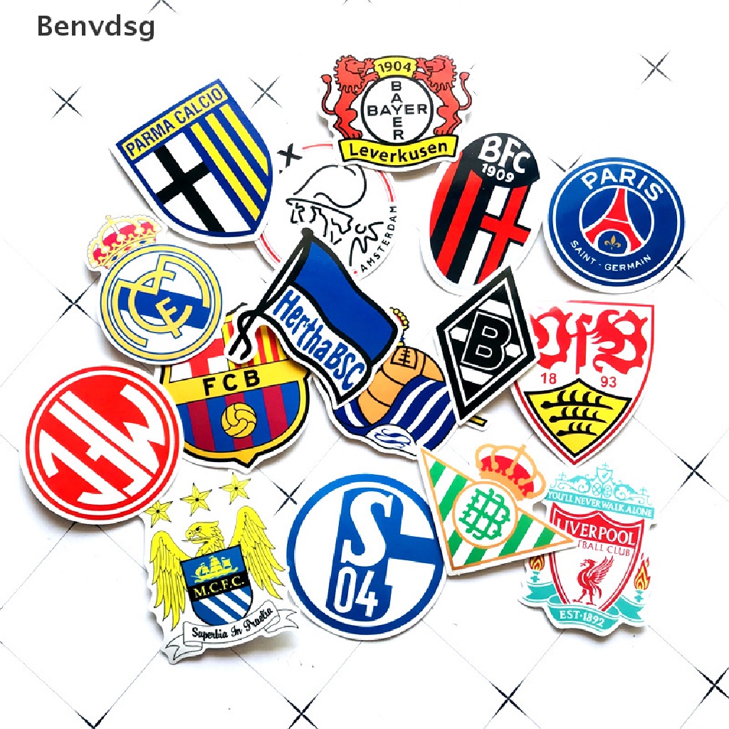Bộ 50 Miếng Dán Họa Tiết Câu Lạc Bộ Bóng Đá graffiti Được Làm Từ PVC Trang Trí Laptop /