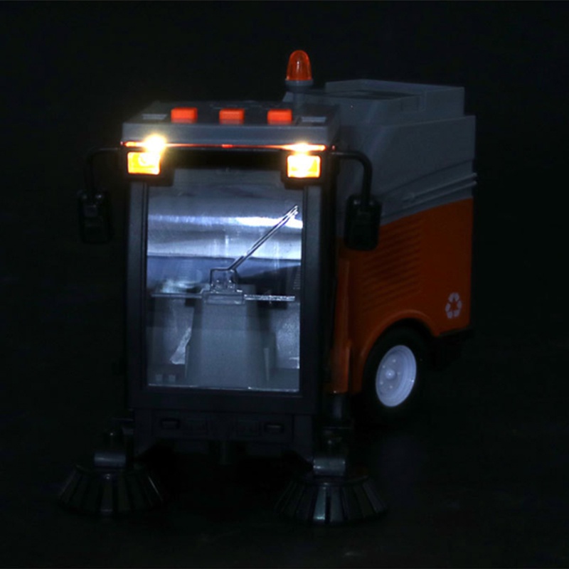 Đồ Chơi Xe Quét Nhà Đường Phố Với Hiệu Ứng Âm Thanh Và Ánh Sáng - Bánh Xe Chạy Bằng Pin Có Thể Tháo Rời Và Bàn Chải - Đồ Chơi Làm Sạch Xe Nhựa Hạng Nặng Cho Trẻ Em