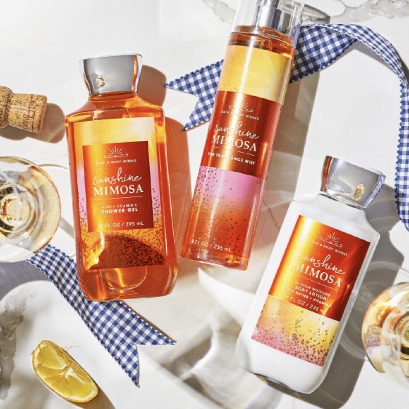 🌻 BBW Bath Body Works - Sunshine Mimosa - Set 3 sản phẩm chăm sóc cơ thể - Fullsize