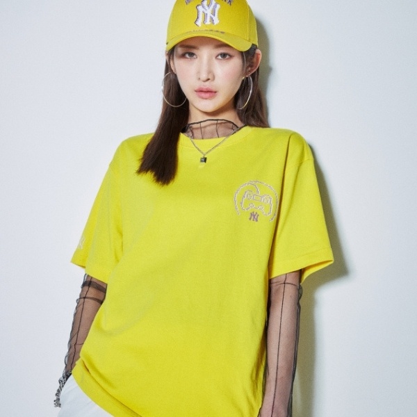 Áo thun chính hãng MLB Play Game Overfit Tshirt Mustard