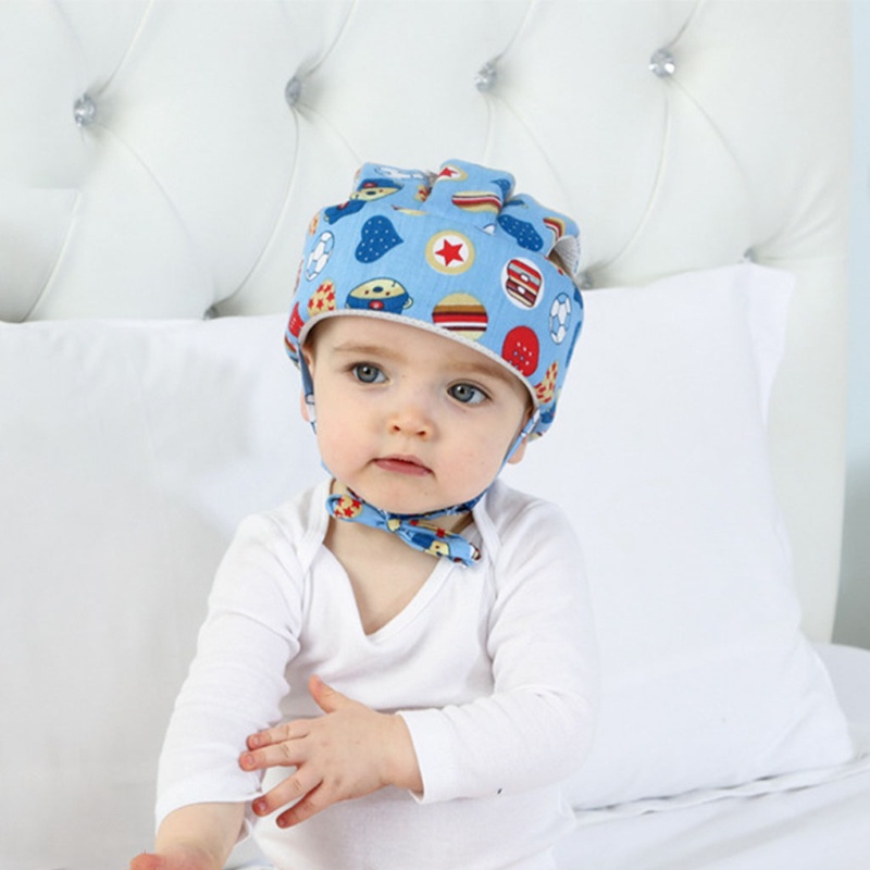 Haha Mũ Bảo Hiểm Có Đệm Bảo Vệ Đầu Thoáng Khí Chống Rơi Có Thể Điều Chỉnh Cho Bé Tập Đi