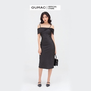Đầm ôm nữ 2 dây GUMAC quyến rũ DB840