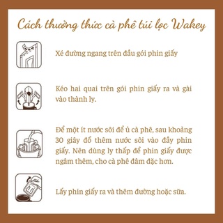Cà Phê Phin Giấy Wakey Coffee Special ( Bán Chạy Nhất ) - (12 gói x 12g)