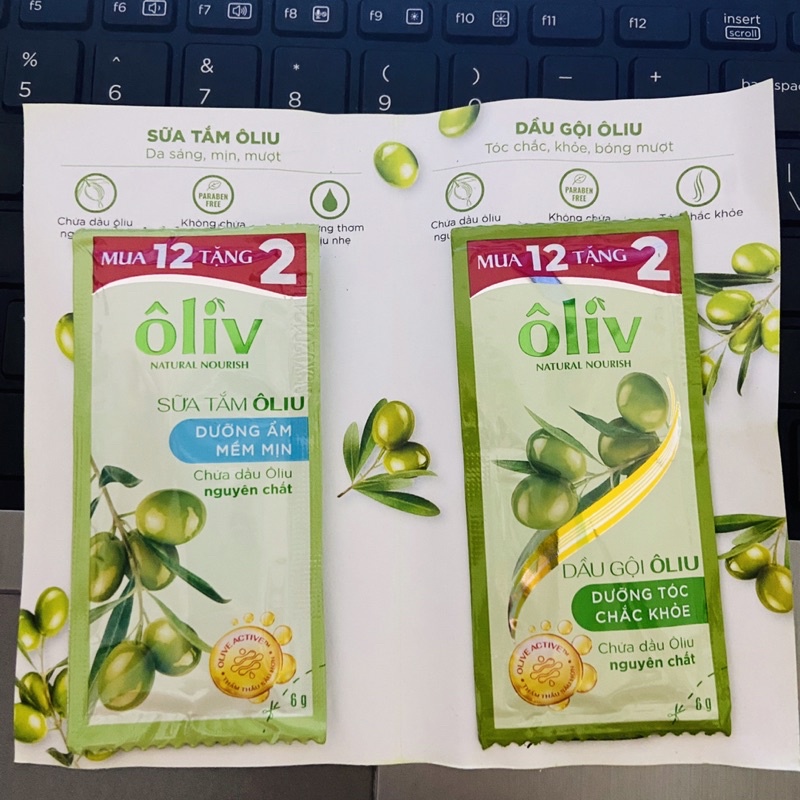 Combo 2 cặp Dầu gội Ôliv dưỡng tóc chắc khỏe + Sữa tắm Ôliv dưỡng ẩm mềm mịn