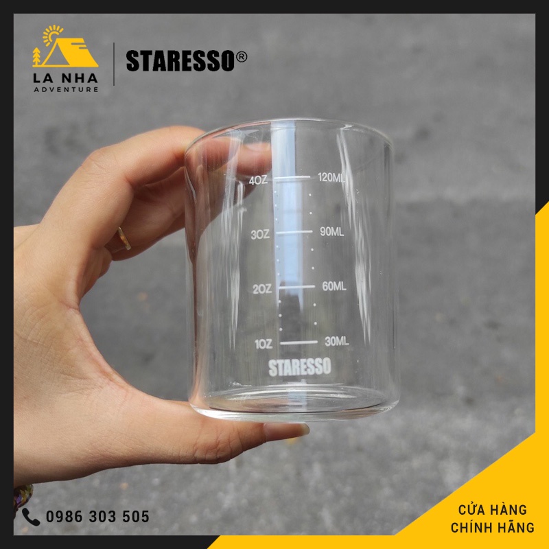 Cốc thủy tinh, ly chia vạch Staresso - dùng pha trà, cafe Chính hãng Là Nhà
