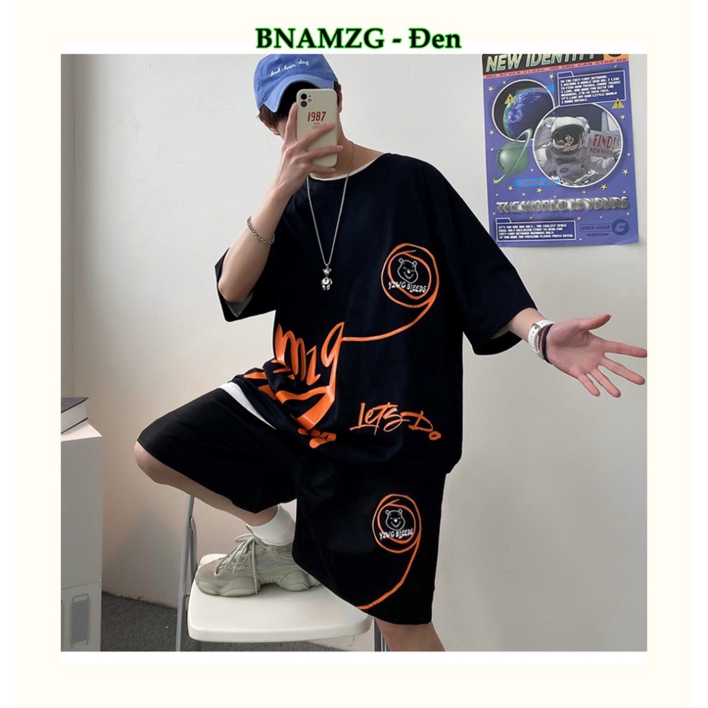 Đồ Bộ nam Bộ nam unisex phong cách Hàn quốc chất vải cotton cao cấp MÃ BỘ AMZG .