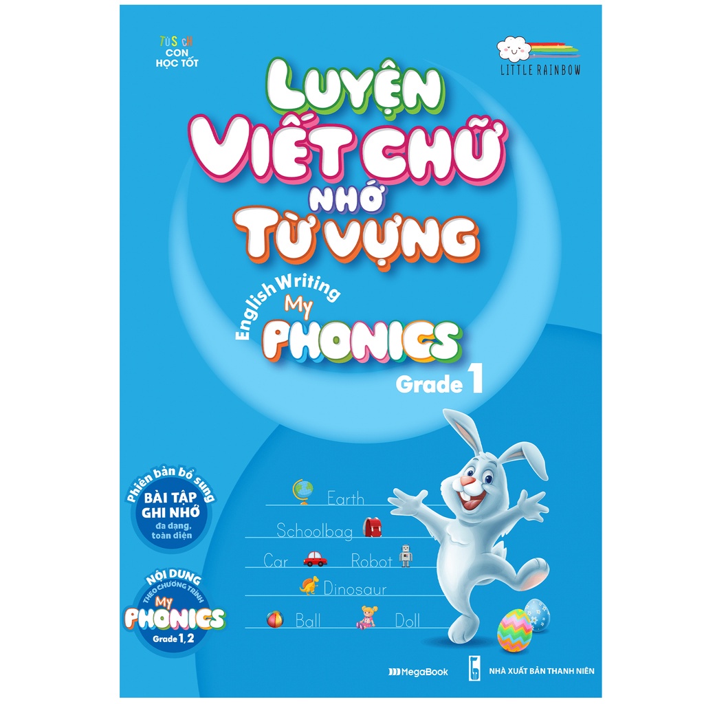 Sách - Combo 2 cuốn Luyện viết chữ nhớ từ vựng English writing My Phonics MEGAENG9574