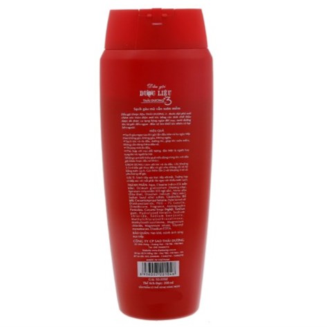 Dầu gội dược liệu Thái Dương 3 hoa 200ml