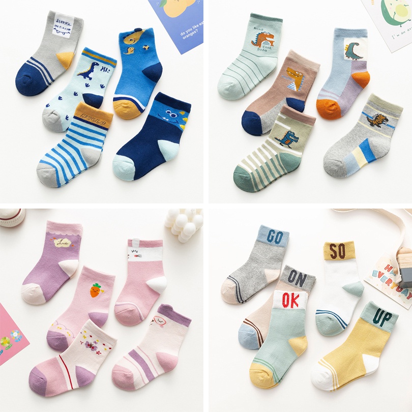 Đôi với WAFNHA D537 bằng cotton mềm mại họa tiết khủng long/cà rốt/chữ cái xinh xắn dành cho bé