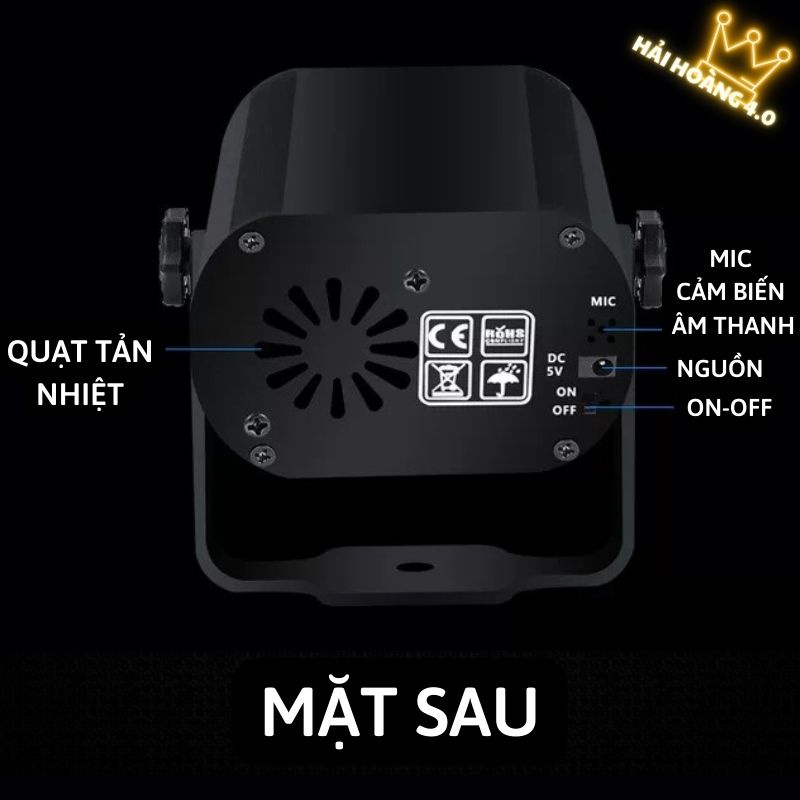 Đèn Laser Phòng Bay, Đèn Bay Phòng Theo Nhạc Có Hình Dùng Cho Phòng Karaoke Sân Khấu