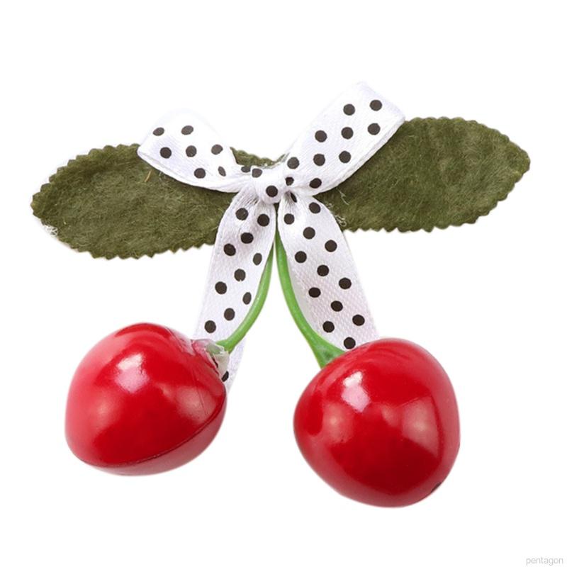 1 Kẹp Tóc Hình Trái Cherry Dễ Thương Cho Bé Gái