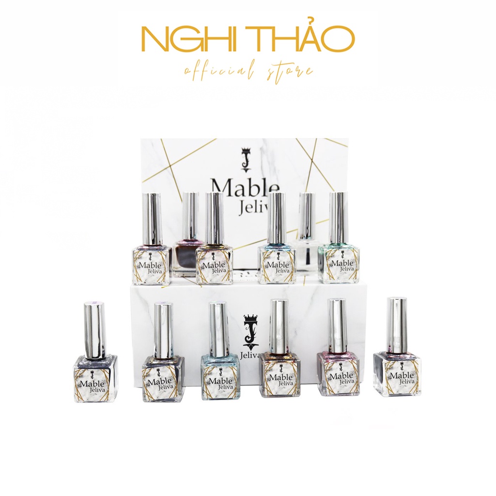 Set cồn loang nail Jeliva NGHI THẢO 12 màu