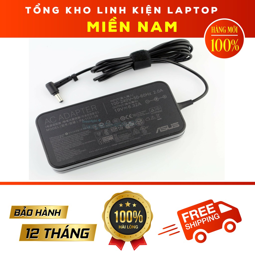 Sạc Laptop Asus Gaming FX553 FX553VD  19.5V 6.32A 120W  Với kích thước chân cắm 5.5 x2.5mm