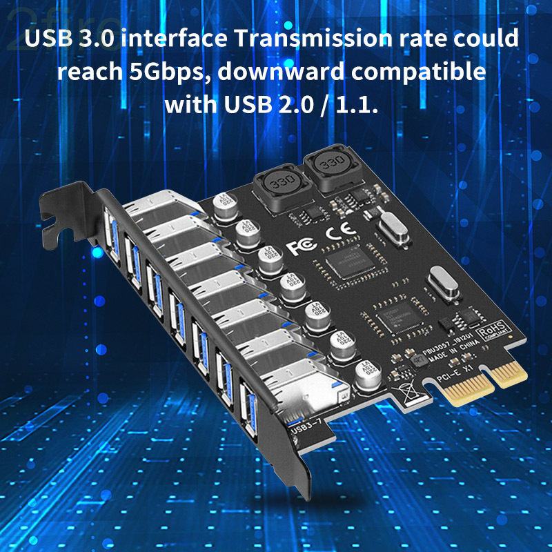 Bảng Mạch Chuyển Đổi Từ Pci-E Sang Usb 3.0 Với 7 Cổng