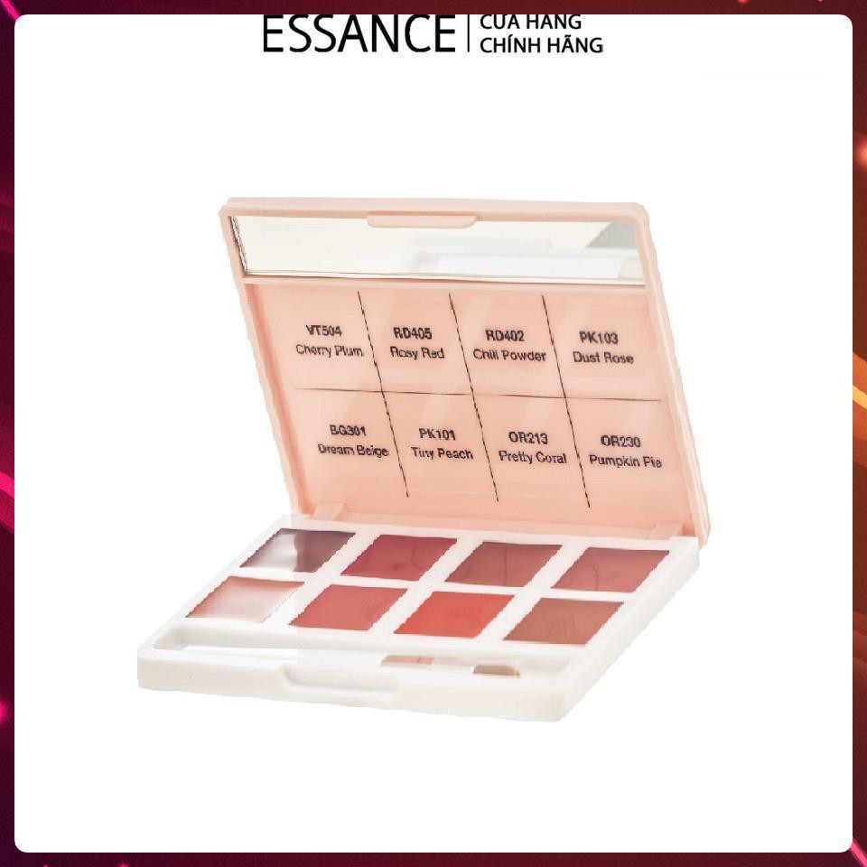 [Mã COSLGBASE2 giảm 10% đơn 199K] [HB Gift] Bảng son lỳ 8 màu Essance Lip Rouge Velvet Palette 8g Gimmick