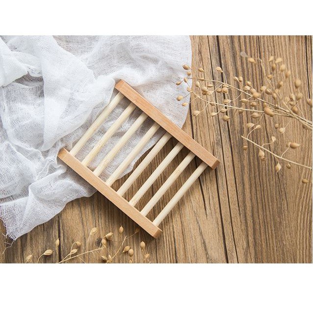 KHAY ĐỰNG XÀ PHÒNG BẰNG GỖ KO THẤM NƯỚC- natural Wood Soap Tray Holder Bathroom