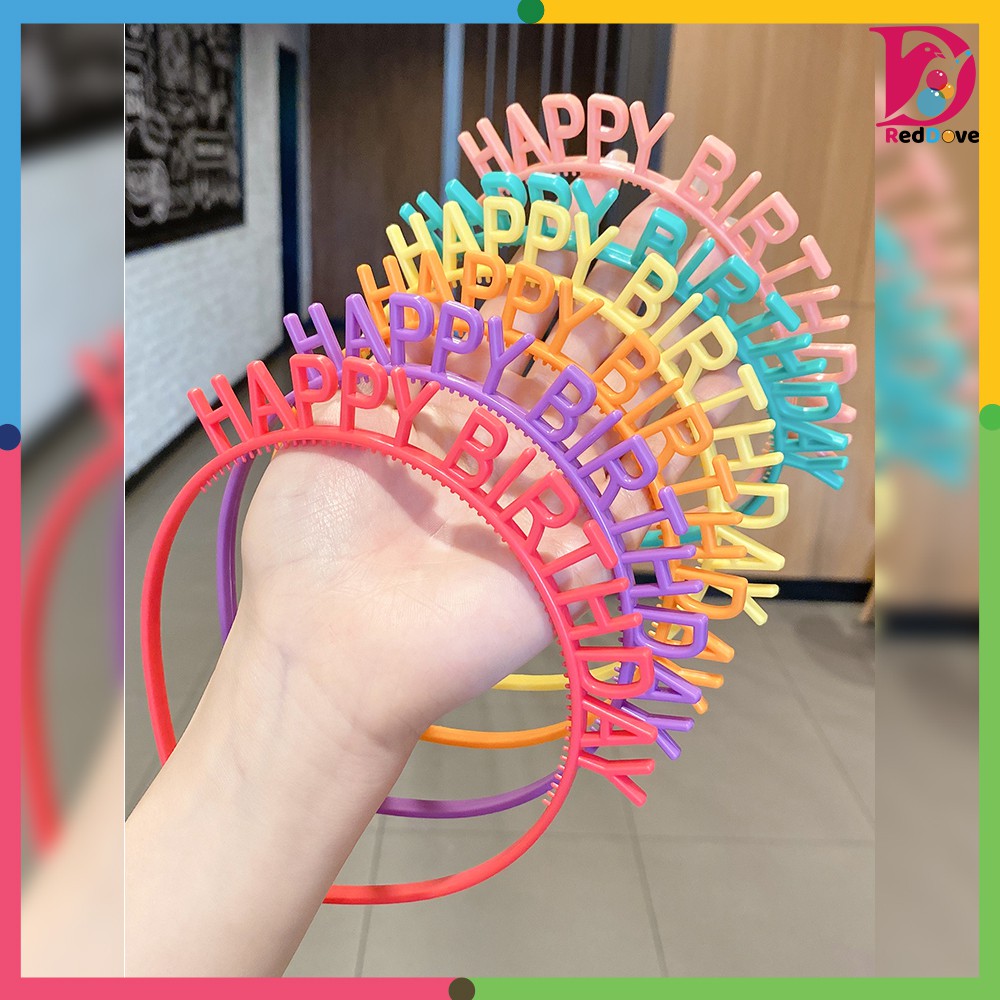 Bờm Cài tóc chữ Happy Birthday dễ thương trang trí sinh nhật RPL016