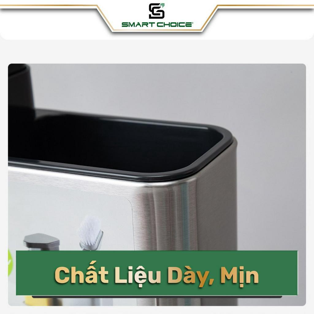 Kệ Đựng Đồ Inox 304 SMARTCHOICE Cao Cấp 3 Trong 1 Kèm Giá Để Đồ Và Thanh Treo SCG-PK004