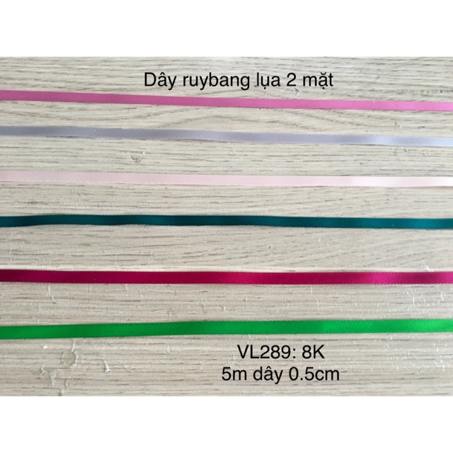 5m dây ruybang lụa 2 mặt - size 0.5cm