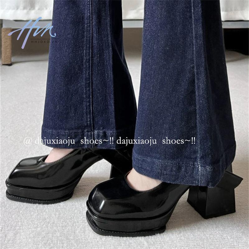 Giày Cao Gót Da Đế Dày Thời Trang Mùa Hè Dành Cho Nữ 2022