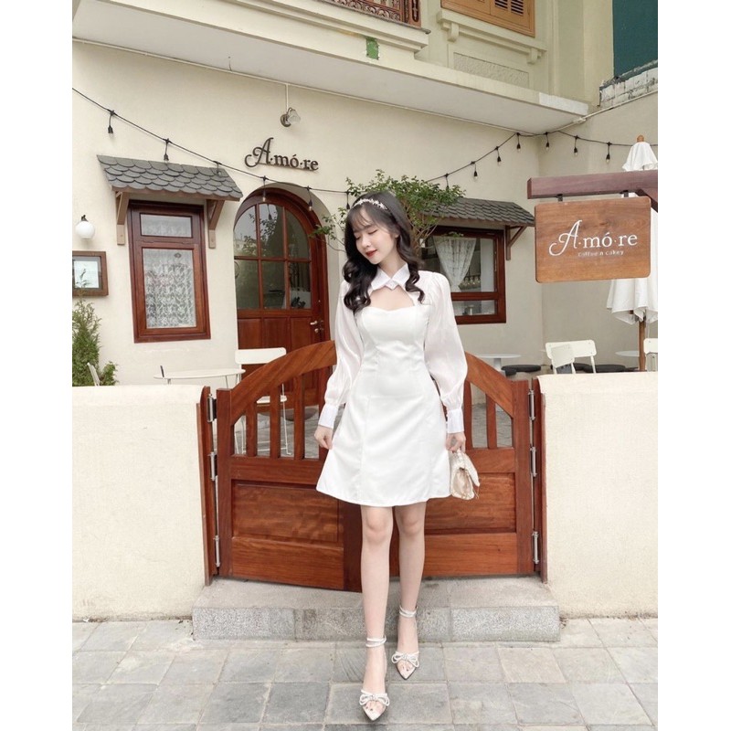 [New 2021] Đầm dự tiệc trắng dễ thương vải cotton thái xịn phối Tay Lụa [CÓ MÚT NGỰC] | BigBuy360 - bigbuy360.vn
