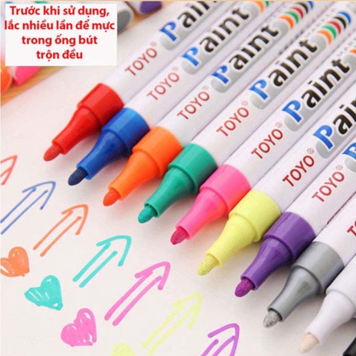 Bút sơn Repaint Toyo SA 101 che phủ vết xước trên giày, vẽ lốp xe, trang trí bề mặt kim loại, nhựa, kính, gỗ - 6422