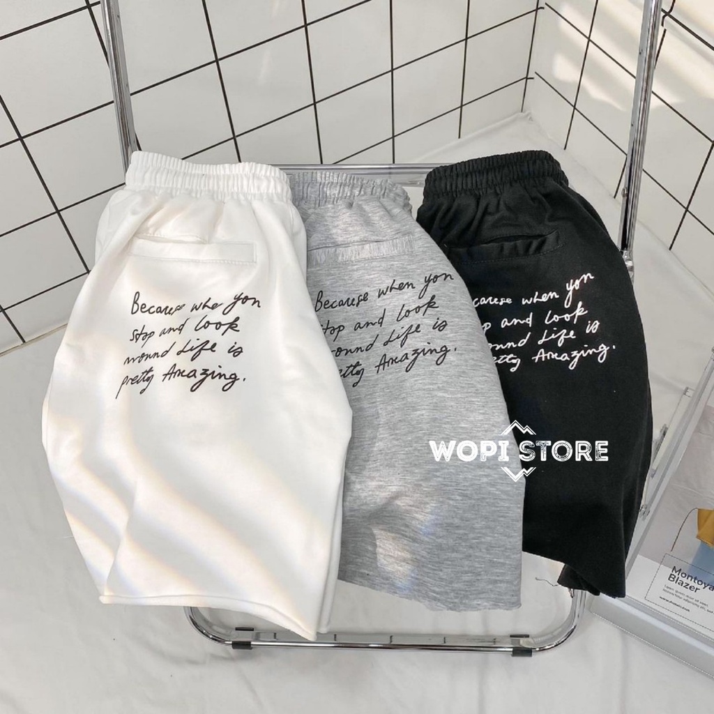 Quần Short Thun CHỮ PETI Vải Thun Da Cá Mịn Ulzzang Unisex