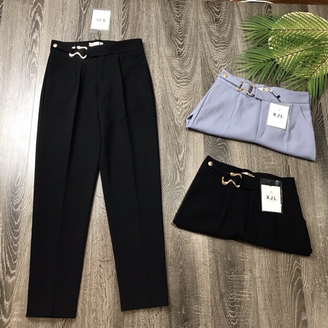 Mẫu mới - Quần baggy cạp phối đai móc