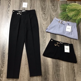 Mẫu mới - Quần baggy cạp phối đai móc