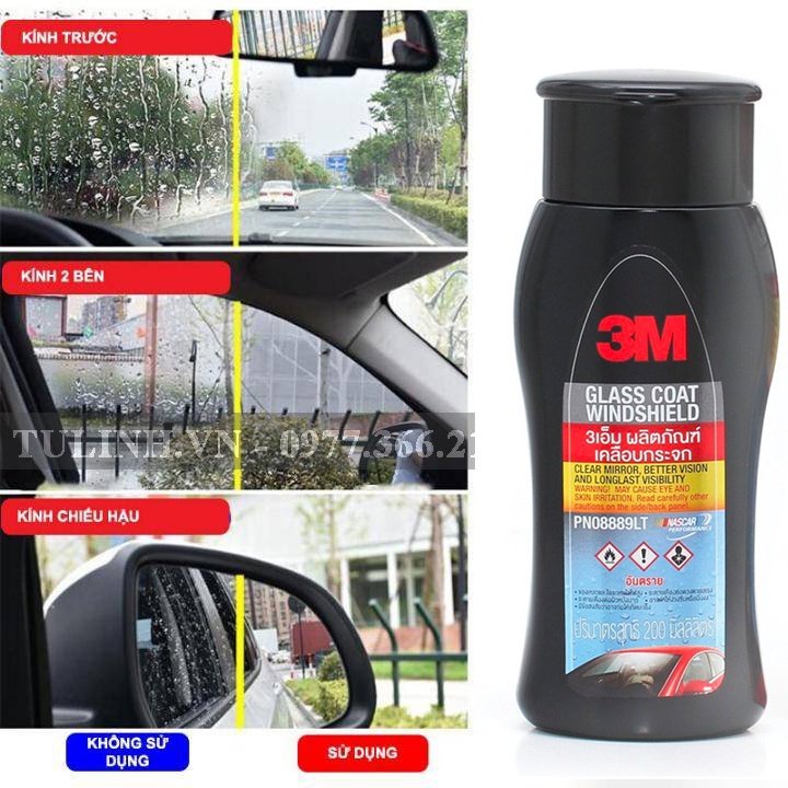 Chai chống bám nước trên kính xe 3M Glass Coat Windshield 08889 LT 200ml
