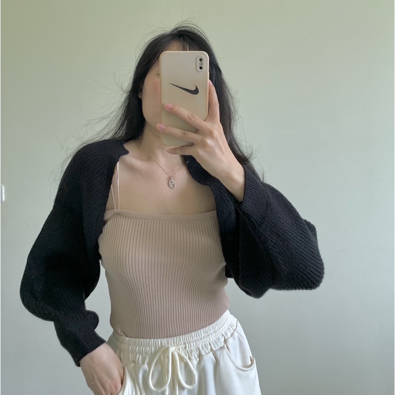 Áo len khoác lửng