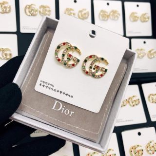 Hoa tai GUCCI đính đá pha lê cực đẹp