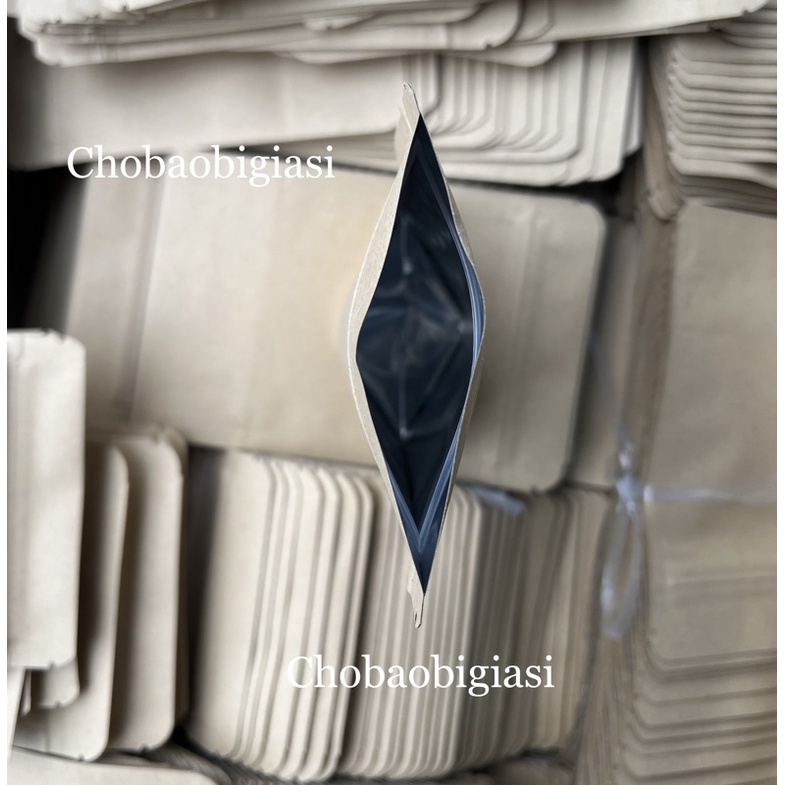 1kg/size túi zip 2 mặt giấy bên trong lót nhôm size 10x15cm (230 cái/kg) đựng mẫu cafe (sp y hình)