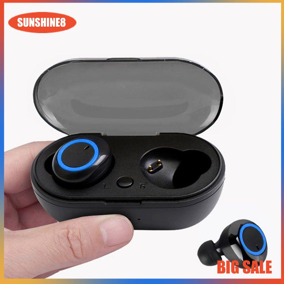 【SUN】Y50 Wireless Earphones 5.0 Stereo Sound HiFi Headphone Wireless In-ear Earbuds