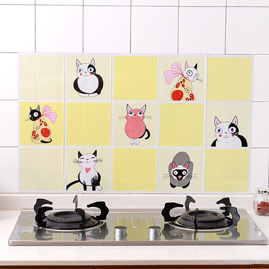 Decal dán bếp giấy bếp cách nhiệt để ngăn chặn mỡ giật gân, trang trí nhà bếp, dễ dàng để làm sạch