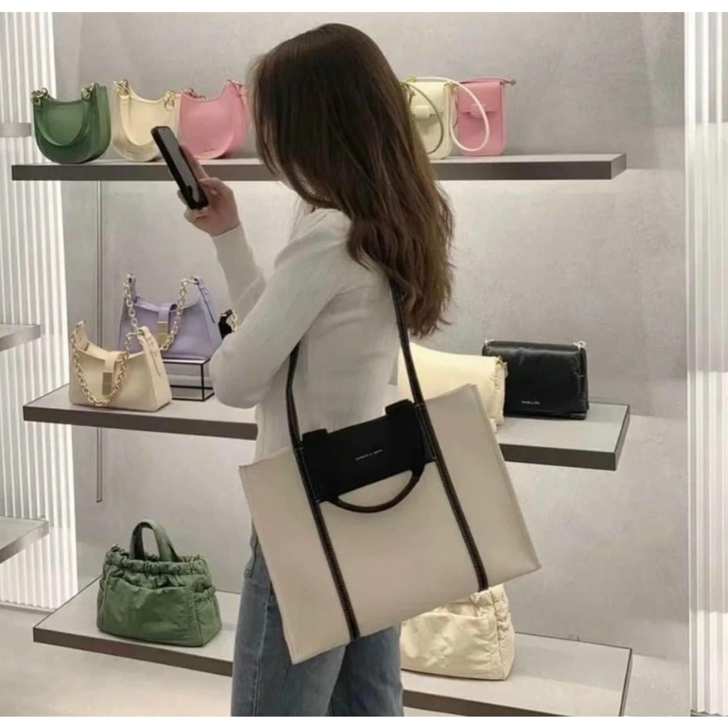 Túi tote công sở CK2-30781775 màu trắng