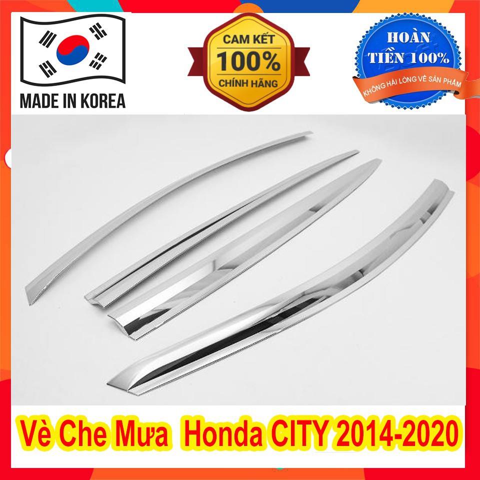 Vè Mưa Honda CITY 2014- 2020 Mạ Crom Hàn Quốc