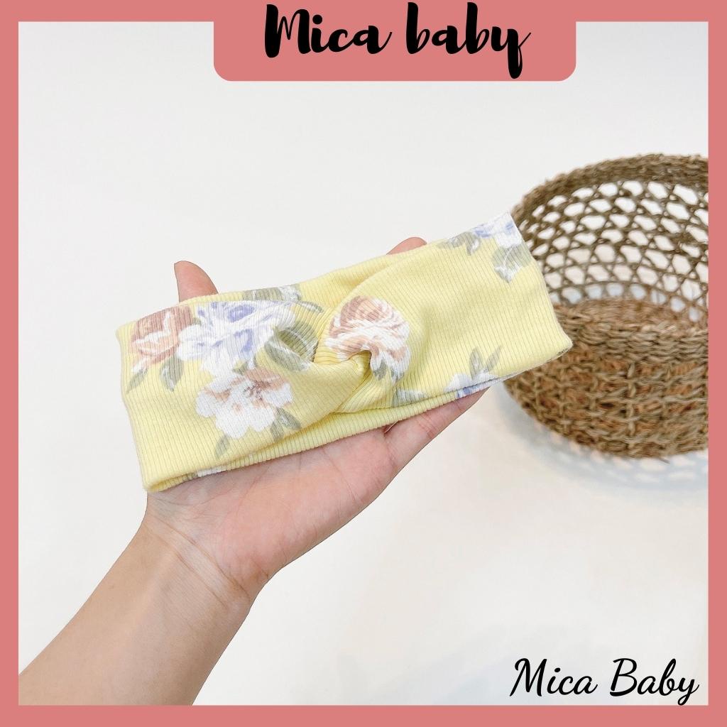 Băng đô mềm mại thoáng khí bản xoắn buộc cuộn dễ thương cho bé Mica baby BD03