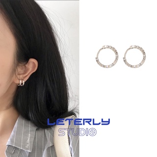 Bông tai nhỏ nhắn thiết kế gợn sóng tinh tế cá tính cho nữ C70
