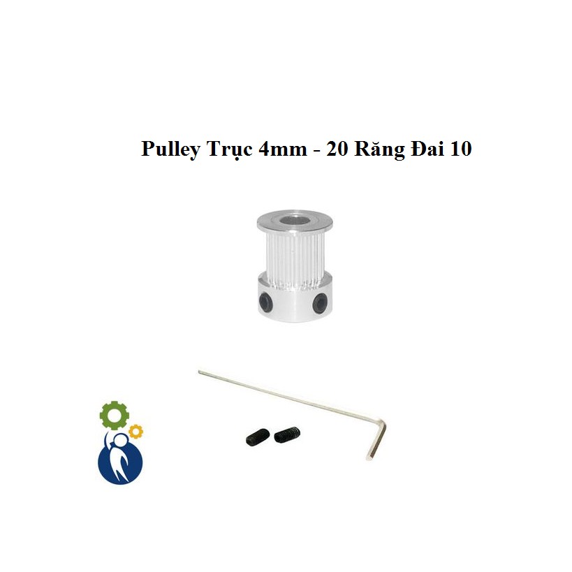 Pulley Trục 4mm - 20 Răng Đai 10