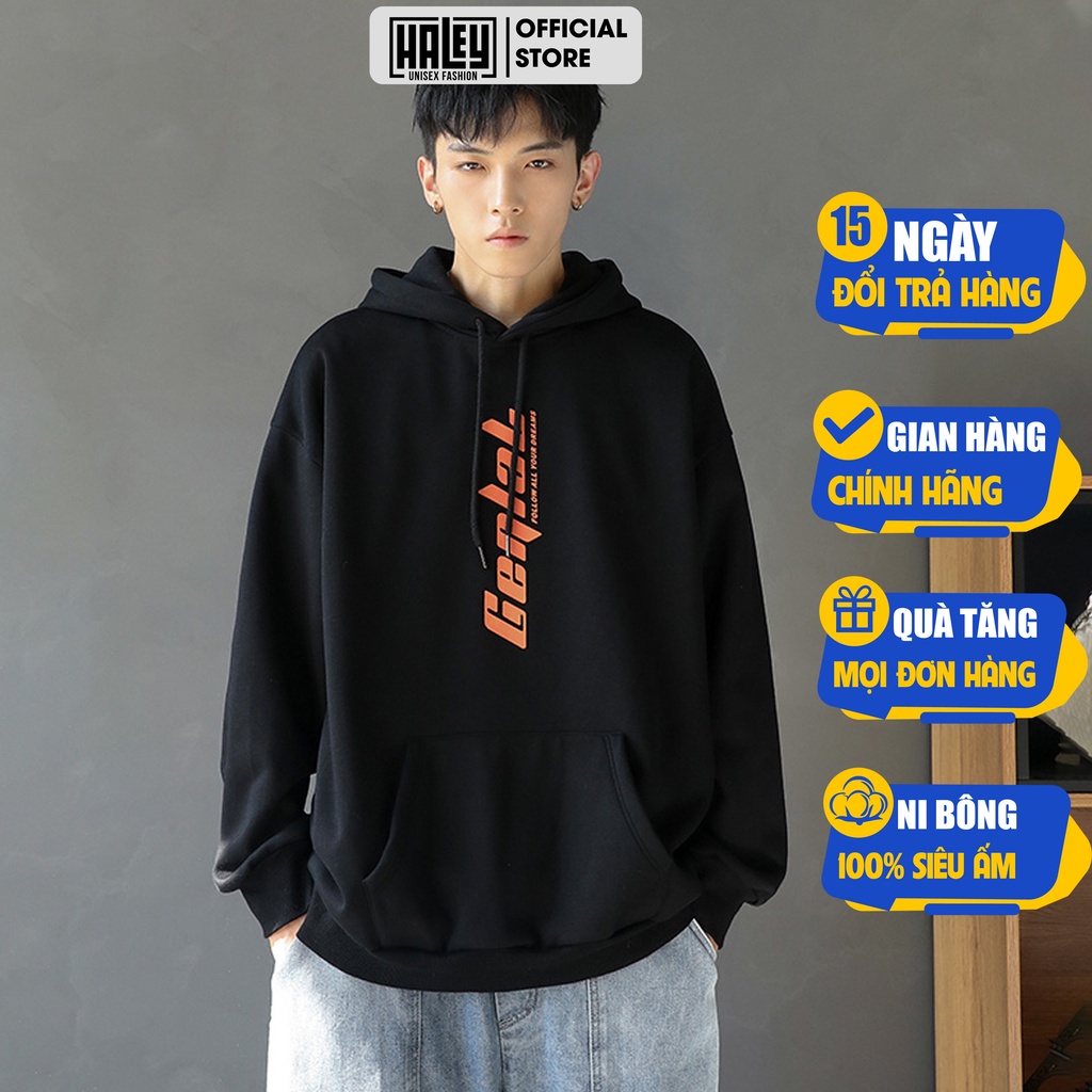 Áo Hoodie Nam Nữ Unisex HALEY Gelal đủ màu Unisex phong cách Hàn Quốc cá tính, Chất nỉ bồng đẹp mã HD89