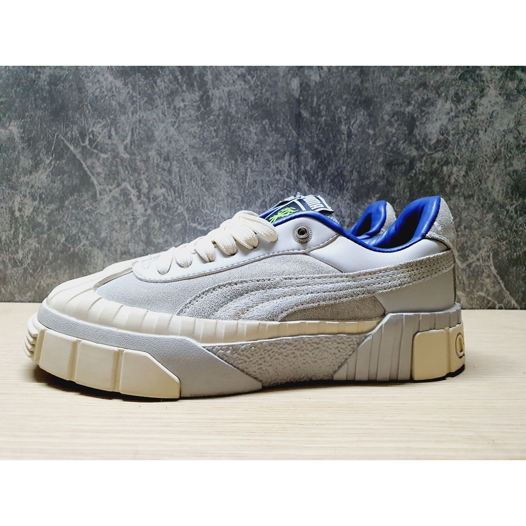 2hand  Giày Pu.ma xanh phối da lộn