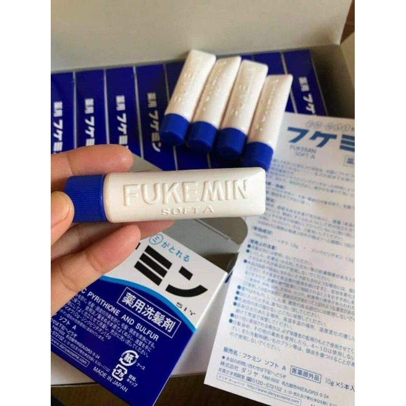 [Hộp 5 tuýp] Dầu gội đầu Fukemin Soft A nội địa Nhật, giảm ngứa và sạch da đầu,Moon Store 9999