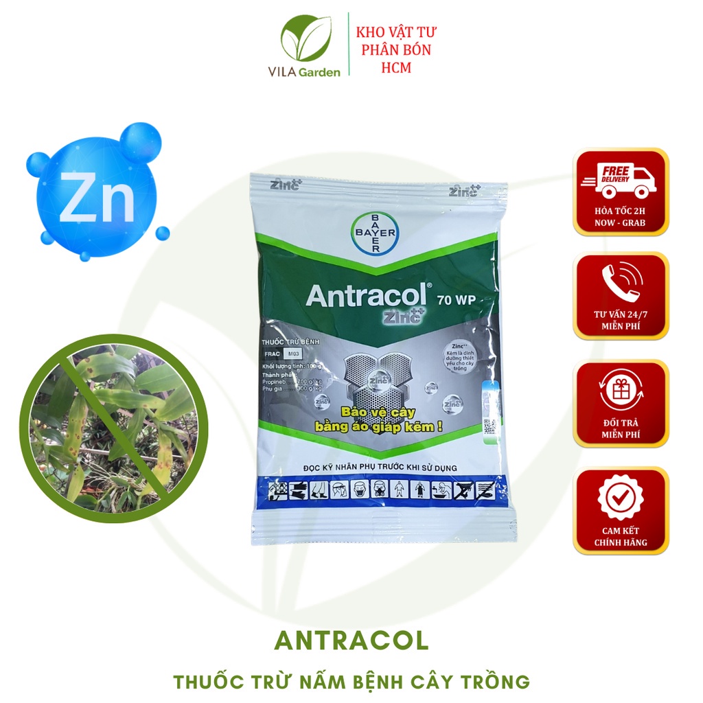 Thuốc Trừ Bệnh Cây Trồng ANTRACOL (Gói 100g)