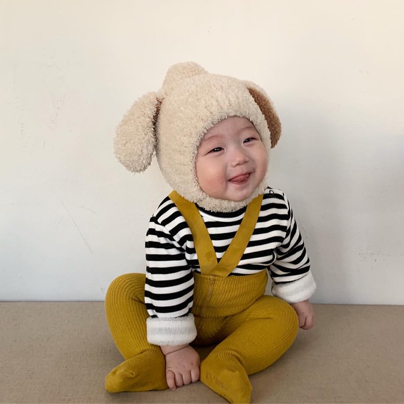 Mũ cho mũ trẻ em Mới sinh Trẻ mới biết đi Caps Kids Bear Plush Cute Hats Boy Girl Fashion Bunny Caps Cartoon Winter Autumn Warm AKKU