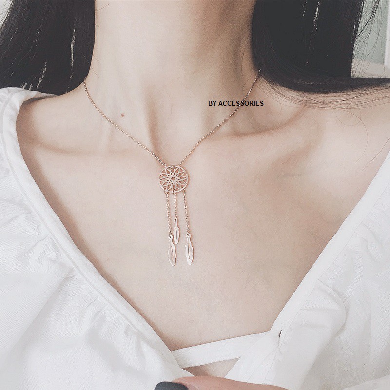 Dây chuyền titan Dreamcatcher không gỉ WN190609