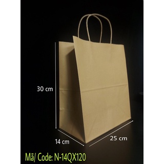 50 túi giấy kraf quay xách
