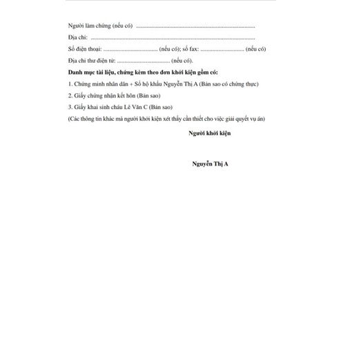 Combo 5 bộ hồ sơ đơn phương ly hôn